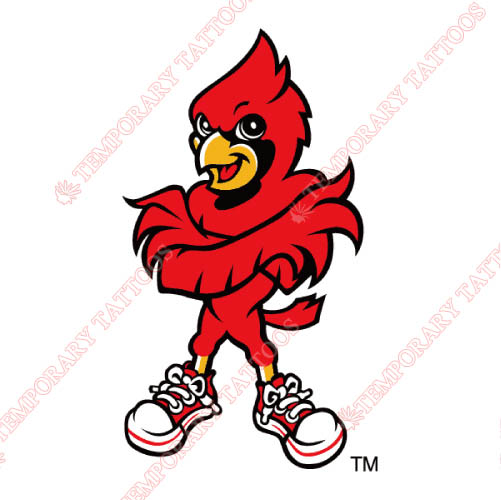 Louisville Cardinals Customize Temporary Tattoos Stickers NO.4863